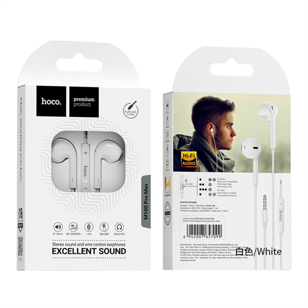 Tai nghe Hoco M100 Promax chân 3.5mm_BH 6 tháng