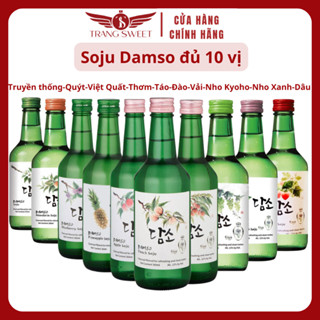Soju Sochu Hàn Quốc Soju DAMSO đủ 10 vị Đào Vải Dâu Táo
