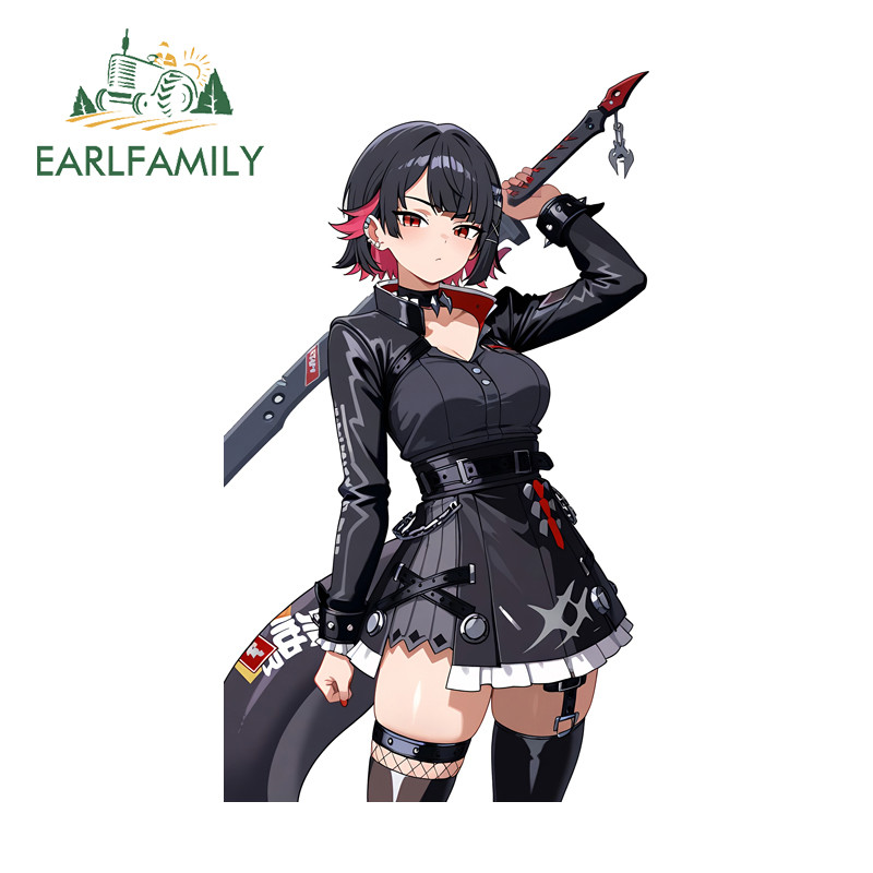 EARLFAMILY Ellen Joe với Thanh Kiếm Xe Dán Zenless Zone Zero Anime Cá Tính Xe Máy Windows Tắc Xước D