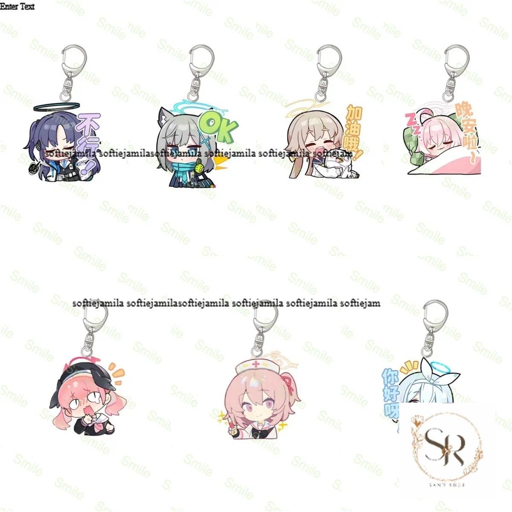 6CM New Blue Archive Kuda Izuna Anime Fans Acrylic Figures Keychain Cartoon Cute Bag Pendant Chavei