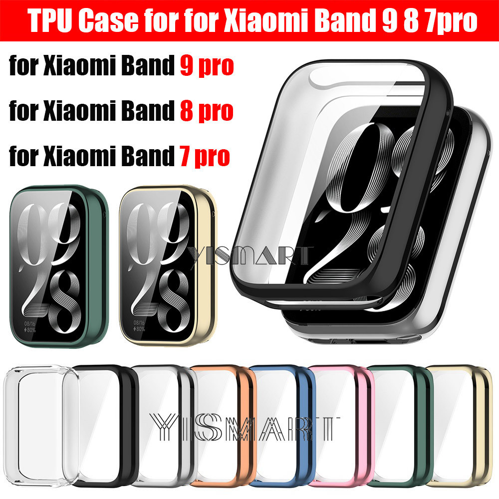 Ốp Mềm Mạ Cho Xiaomi Mi Band 9 Pro / 8 Pro / 7 Pro TPU Bảo Vệ Màn Hình Vỏ Bảo Vệ Cho Mi Band9 Pro Ph