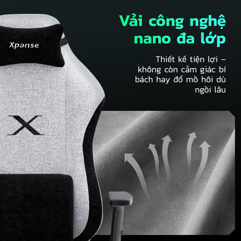 Ghế game Xpanse 003 vải Nano-Tech, có đệm không cánh nâng cấp, ghế văn phòng ghế làm việc | 30 Ngày Thử | BigBuy360 - bigbuy360.vn