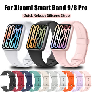 Dây đeo silicon cho Xiaomi Mi Smart Band 9 8 Pro Thay thế đầy màu sắc Vòng đeo tay thể thao mềm cho Redmi Watch 4 Dây đeo đồng hồ thông minh