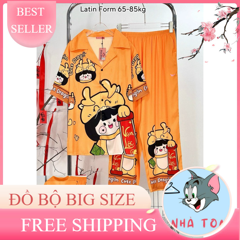 [Mon Mon] Đồ bộ lụa latin bigsize TN