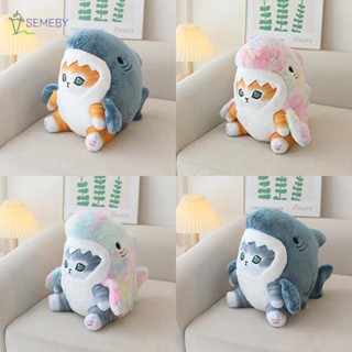 [Semeby] Kawaii Shark Cat Sang Trọng Mềm Mại Sang Trọng Thú Nhồi Bông Cá Mập Mèo & Cá Mập Sang Trọng Búp Bê Dễ Thương Peluche Trẻ Em Quà Tặng Sinh Nhật Nhà Decro BÁN HOT