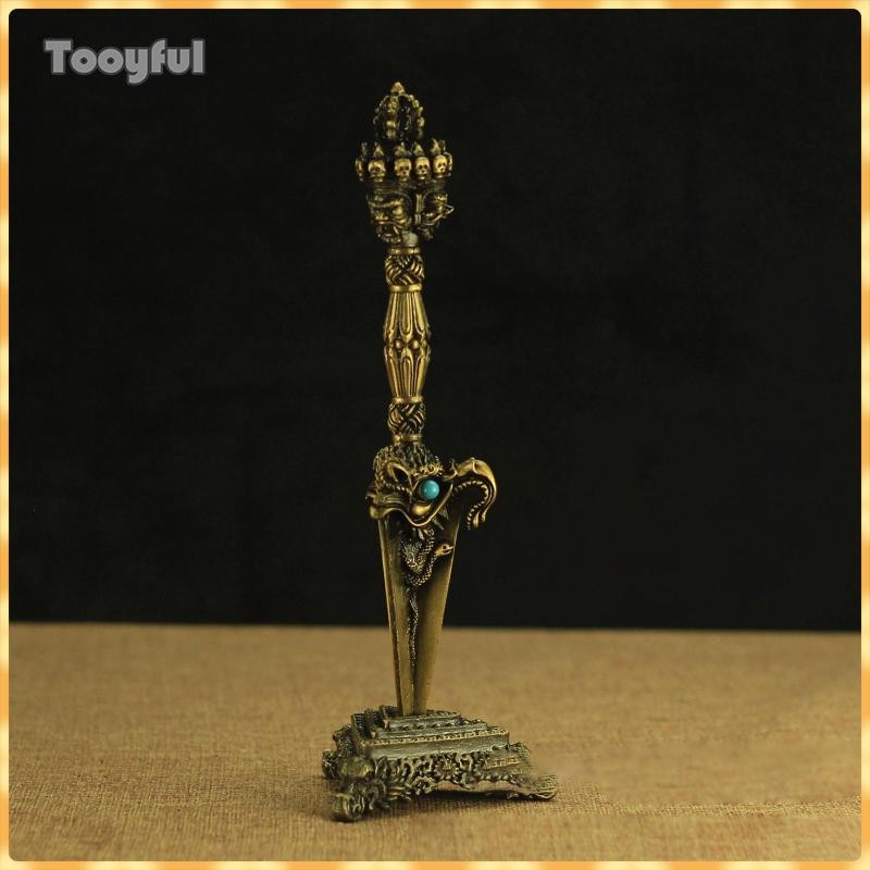 Tây Tạng Dorje Vajra Pestle Brass Pestle Thủ công Phật giáo cho nghi lễ Sadhana