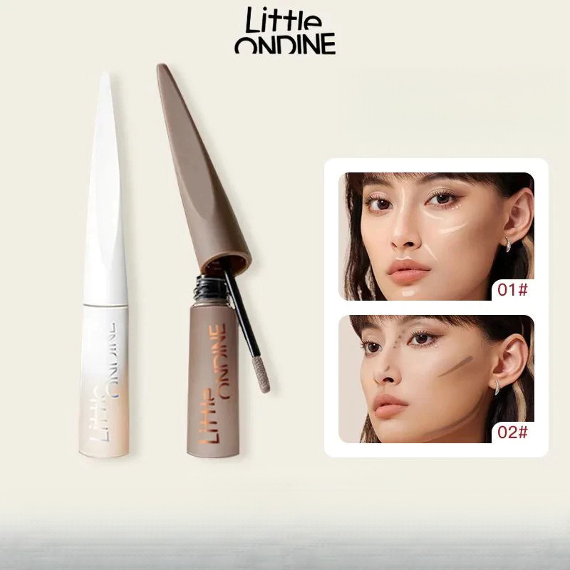Little Ondine Cao Cấp Sửa Chữa Chất Lỏng Độ Bóng Cao Bút Khắc Chất Lỏng Sửa Đổi Phác Thảo Đường Viền Mặt Dạng Lỏng Đường Viền