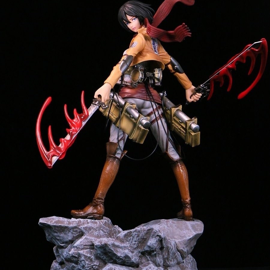 Tấn công Titan GK Chào buổi sáng Mikasa Phiên bản chiến tranh Mikasa Ackerman Hình Tượng đóng hộp HY