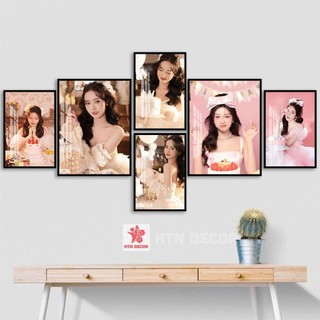  Bộ 6 Tranh Dán Tường In Theo Yêu Cầu Tráng Gương 4K Cực Nét Kỉ Yếu Gia Đình Ảnh Cưới Sinh Nhật 