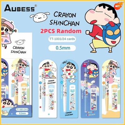 Bút chì cơ Aubess 2 Random Crayon Shin-chan - Viết êm & cầm chắc chắn | Độ chính xác cho công việc học tập/văn phòng/sáng tạo