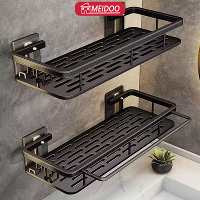 Giá đỡ mỹ phẩm phòng tắm MEIDOO giá treo tường không cần khoan lắp đặt dễ tháo