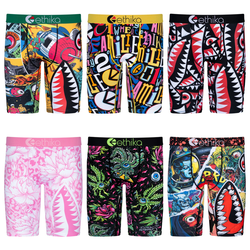 Ethika Mùa Hè Âu Mỹ Quần Lót Hợp Thời Trang Nam Thoáng Khí Boxer Kéo Dài Quần Đùi Boxer
