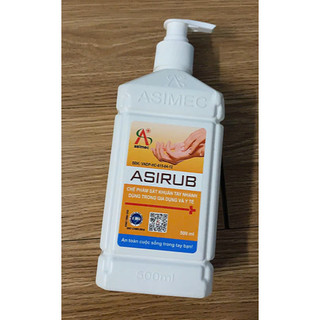 Nước Rửa Tay Khô Asirub 500ml – Sát Khuẩn Tay Nhanh Dùng Trong Bệnh Viện, Trường Học, Văn Phòng và Gia Đình