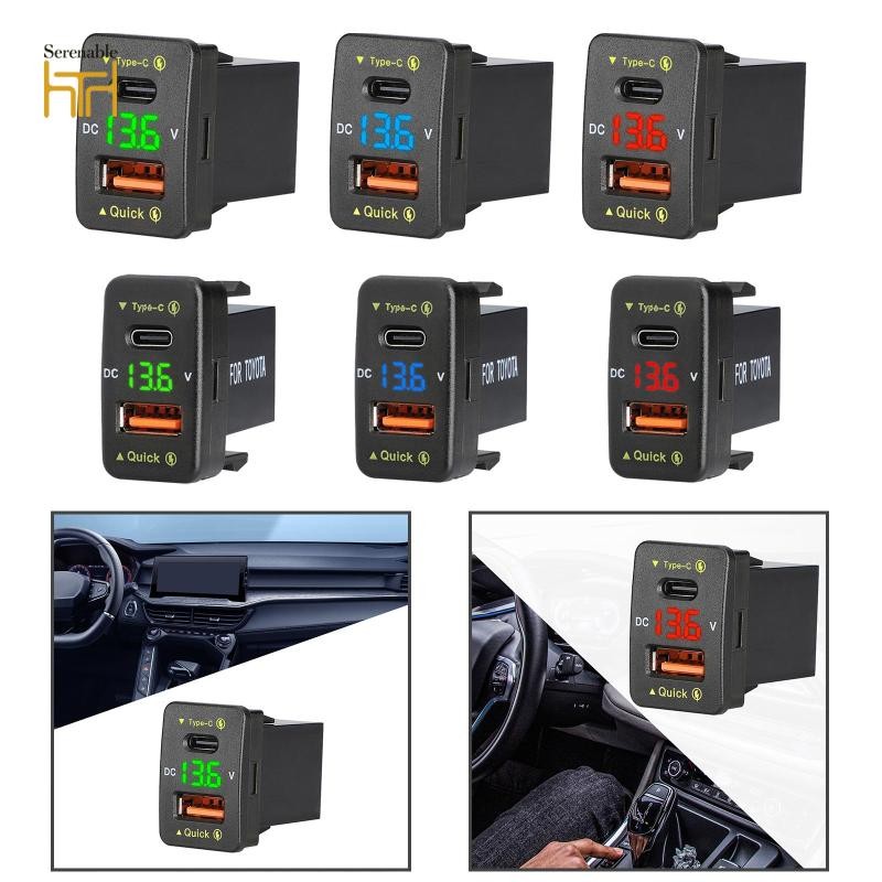 Bộ sạc ô tô Màn hình điện áp LED Bộ sạc ô tô cho Prado 2012-2019