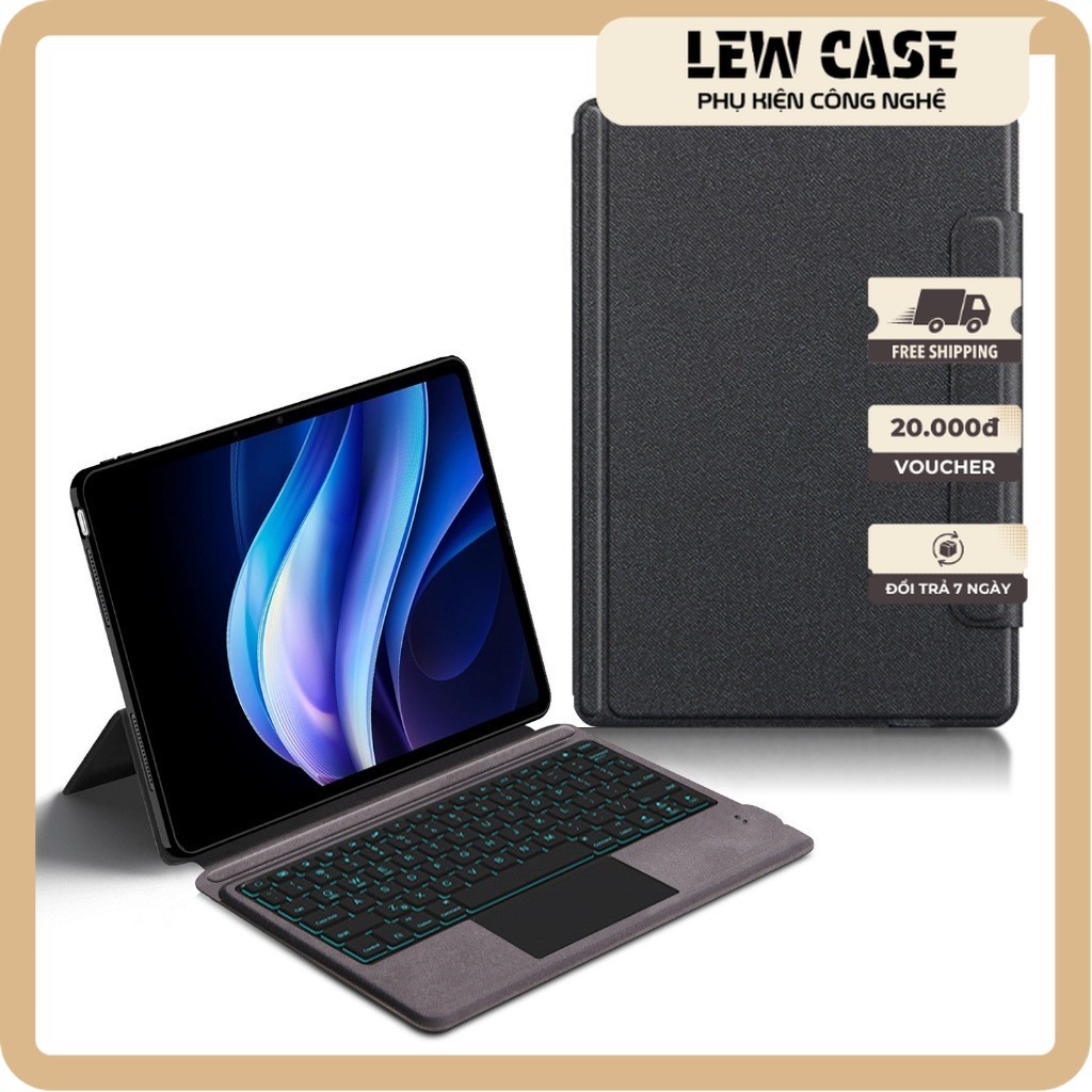 Bao da bàn phím Vivo Pad 5 Pro có Touchpad, giá đỡ, đèn LED, có thể tháo rời