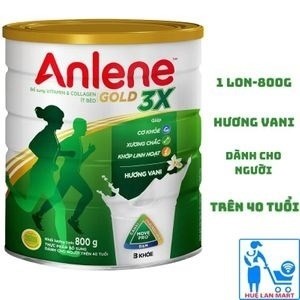 Sữa bột Anlene Gold 3X giúp xương chắc khỏe hương vani lon 800g