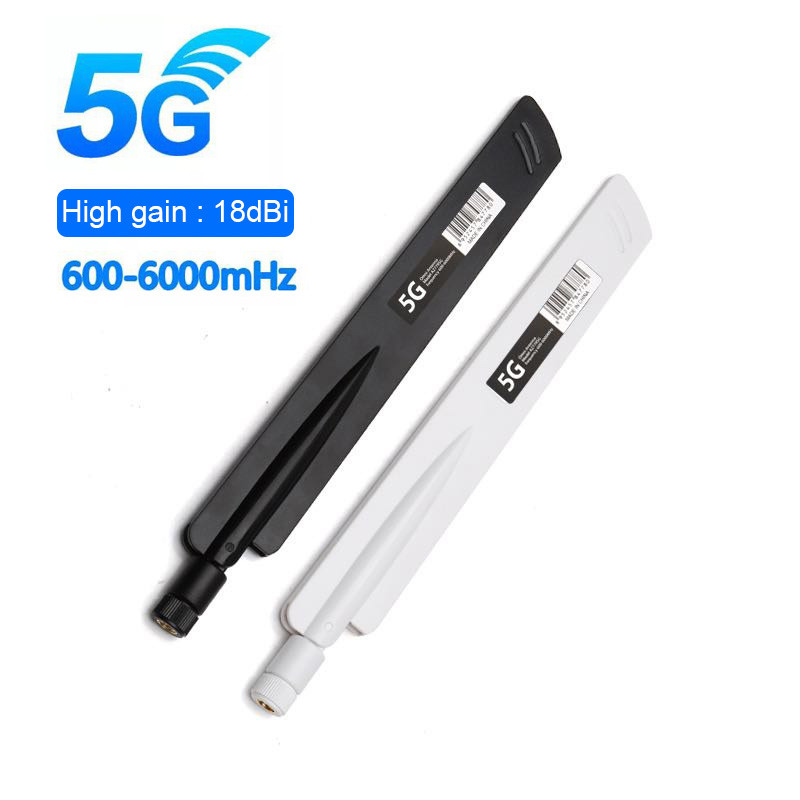 1 Cái 4G LTE 5G Ăng Ten 600-6000 MHz 18dBi SMA Tăng Cao Nam Cho Thẻ Mạng Không Dây Wifi Router Độ Nh