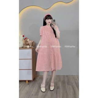 Váy babydoll TIRA MAMA V1987 Váy tiểu thư Váy ren họa tiết cổ trụ tay bồng váy đi chơi dự tiệc