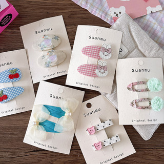 Girls Bangs Kẹp Tóc Bộ Thỏ Kẹp Tóc Hoa