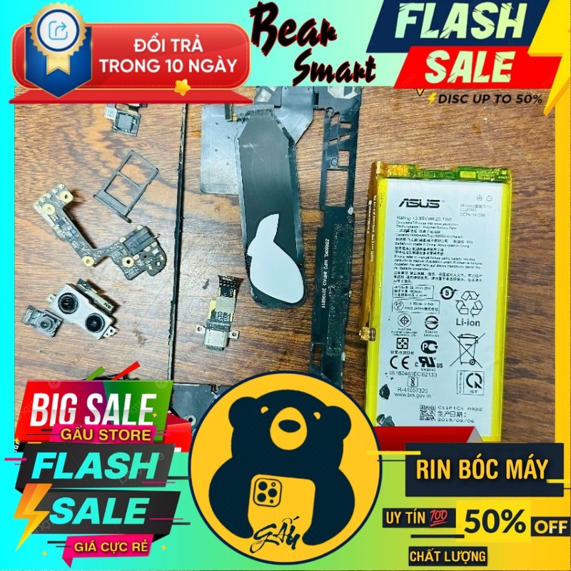 Asus ROG Phone 2 | Camera trước sau,cáp chân sạc,main phụ,loa ngoài,khay sim,vân tay,flash logo,nẹp 