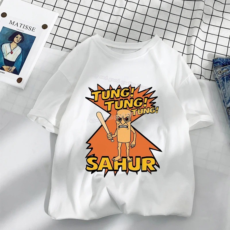 Ý Brainrot Ngộ nghĩnh Trẻ Em Áo Phông Kid Tralaero Tralala Tung Tung Tung Sahur Bombardier Crocodilo
