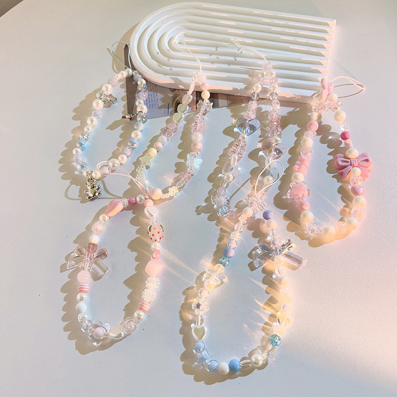 Dây đeo điện thoại bằng nhựa Acrylic chuỗi hạt với nhiều mẫu đáng yêu Dây đeo AirPods Arsc Store -KL