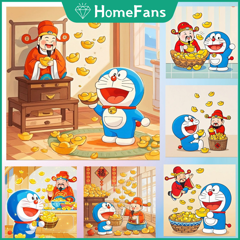 [Hf] God of Wealth Blue 5D DIY Diamond Painting Kit Cosmic Cross Diamond Thêu Tranh Kim Cương Giả Kh