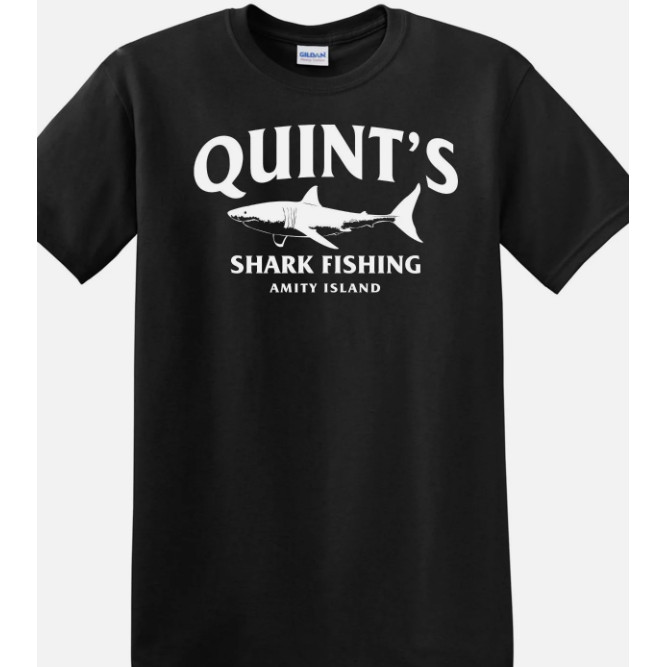 Áo thun câu cá cá cá mập Quint 'S Jaws Amity Shark Week