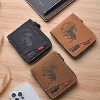 Ví ngắn nam đa chức năng Hộp đựng thẻ đa chức năng có thể gập lại Ví dây kéo dung lượng lớn