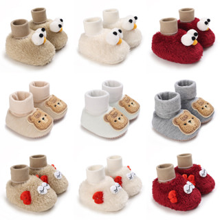  Thời Trang Cho Bé Tất Giày Bé Trai Bé Gái Hoạt Hình Tập Đi Đầu Tiên Đi Bộ Booties Cotton Thoải Mái Mềm Mại Chống Trơn Trượt Ấm Áp Trẻ Sơ Sinh Cũi Giày 