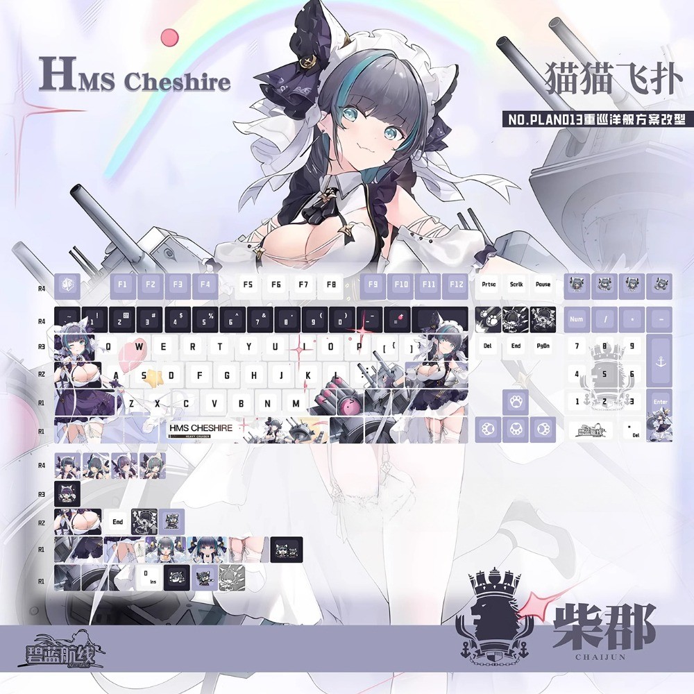 Hms Cheshire Keycap Anh Đào Hồ Sơ 120 + Phím PBT Thuốc Nhuộm Năm Mặt Thăng Hoa Cơ Keycap Truyền Ánh 