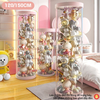  PVC Ống Đựng Gấu Bông Trong Suốt Hộp Để Gấu Bông Thú Nhồi Bông Cho Bé Chống Bụi Chống Nước 