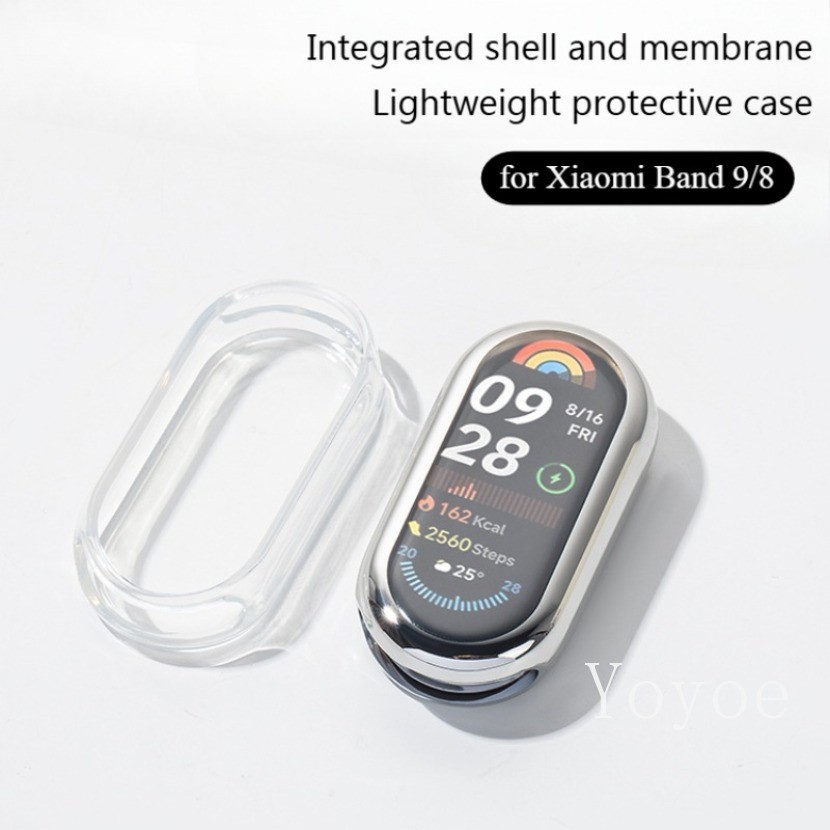 Ốp Lưng Full Cho Xiaomi Mi Band 9 8 Màn Hình Protec Mi Band 9 8 NFC Bảo Vệ Màn Hình Vỏ Bảo Vệ Cho Mi