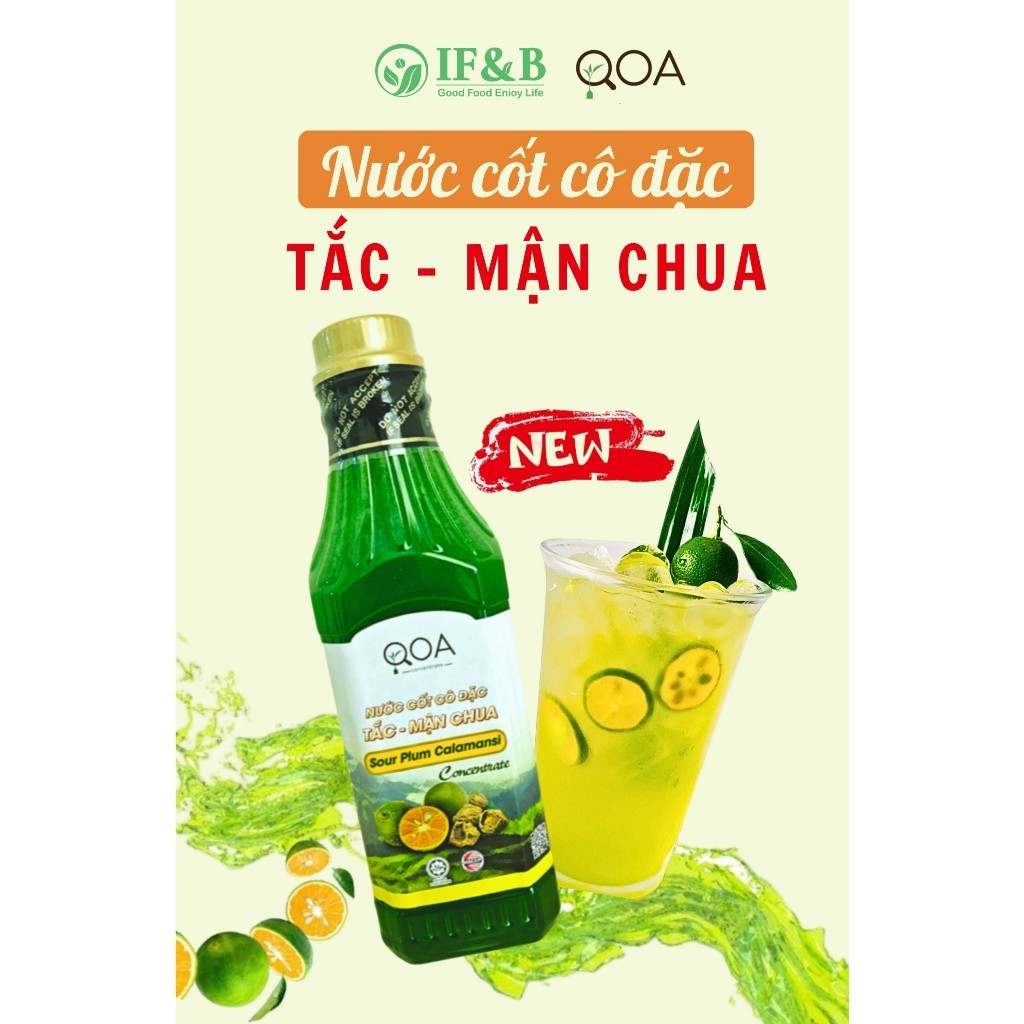 Nước cốt cô đặc Tắc - Mận chua QOA Chai Chiết Lẻ 100ML