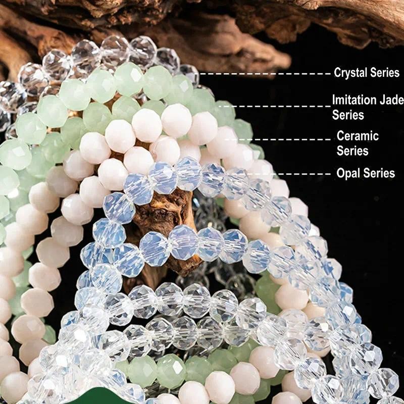 6mm / 86 Chiếc Sứ Pha Lê Thủy Tinh Briolette Rondelle Hạt Dây | Vòng tay trang sức DIY Spacer Hạt & Đồ thủ công