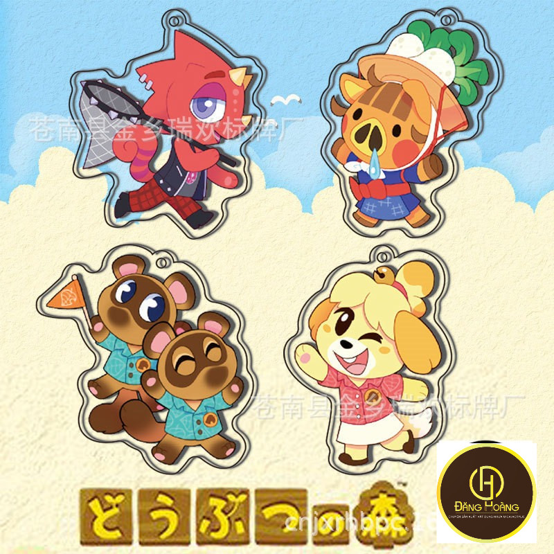 
Anime Animal Crossing Animal Crossing Acrylic Móc Khóa Series Mặt Dây Chuyền 2 Mặt Mùa Xuân Ngoại V