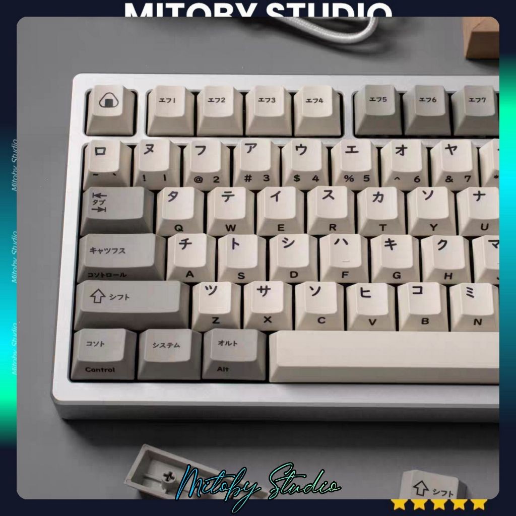 Keycap Retro Katana bàn phím cơ Mitoby Studio profile Cherry Keycap PBT Dyesub in sắc nét