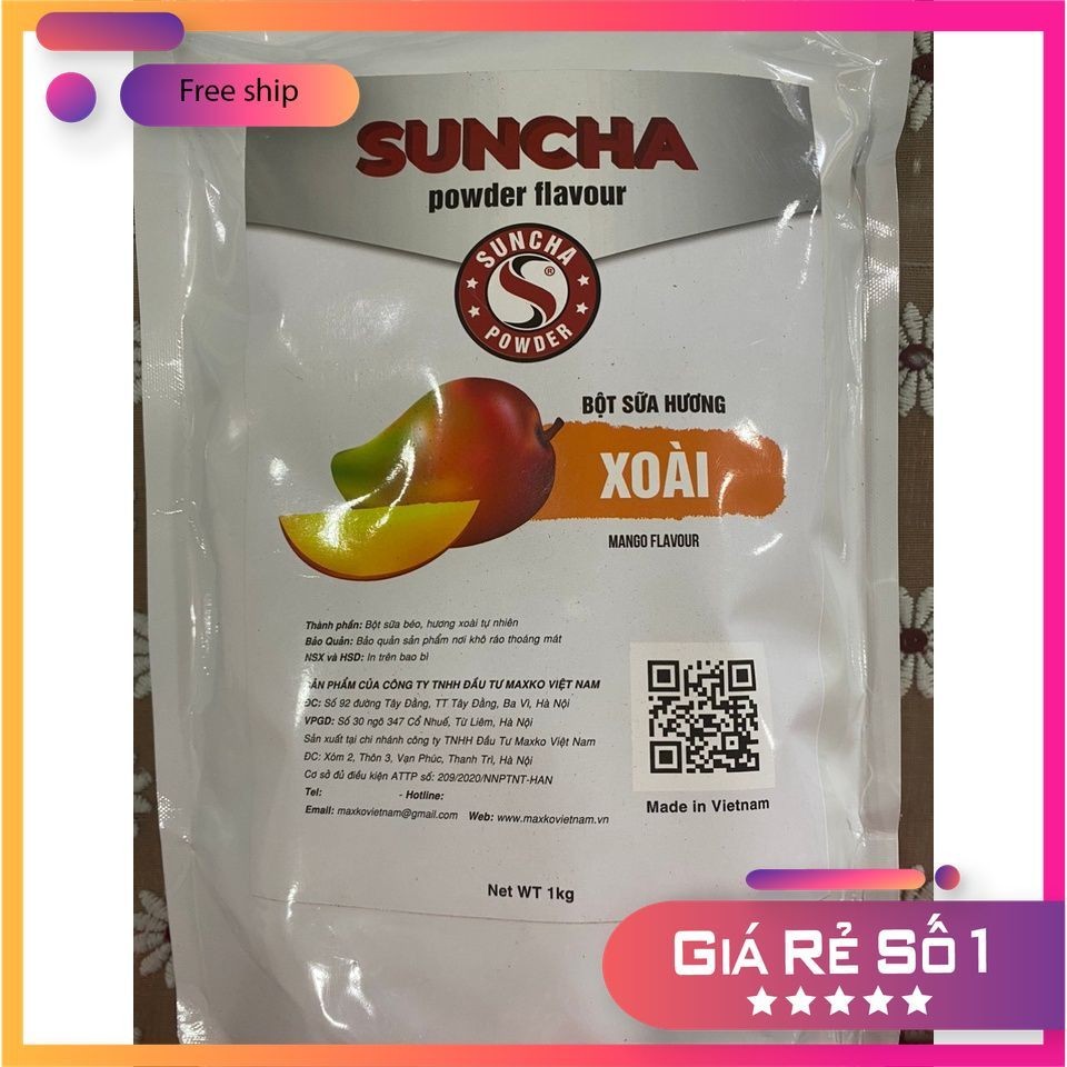 Bột pha trà sữa Xoài ( bột sữa Suncha Xoài)