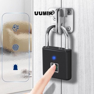 Ổ khóa vân tay thông minh UUMIR, Khóa mật khẩu vân tay chống trộm di động, Ổ khóa vân tay chống nước sạc USB