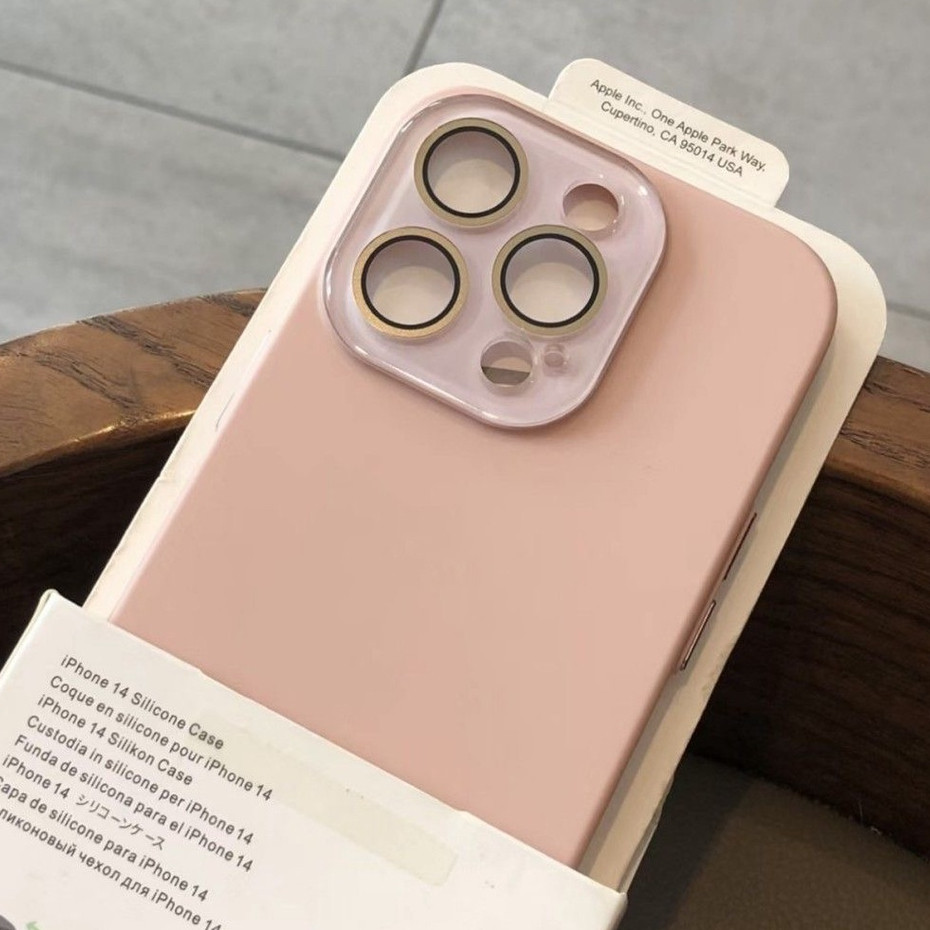 Ốp lưng silica gel lỏng mờ sang trọng cho IPhone 16Pro Max 15 Pro Max có bảo vệ ống kính thủy tinh c