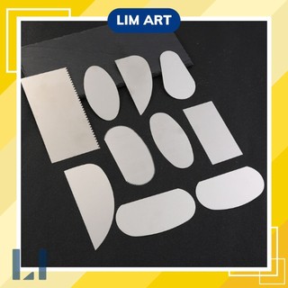 Bộ 10 tấm thép cắt đất sét, dùng cho thợ làm gốm, handmade