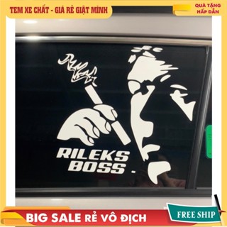 Tem dán kính ô tô  hình cao bồi nhiều kích thước chất liệu decal ngoài trời kháng nước