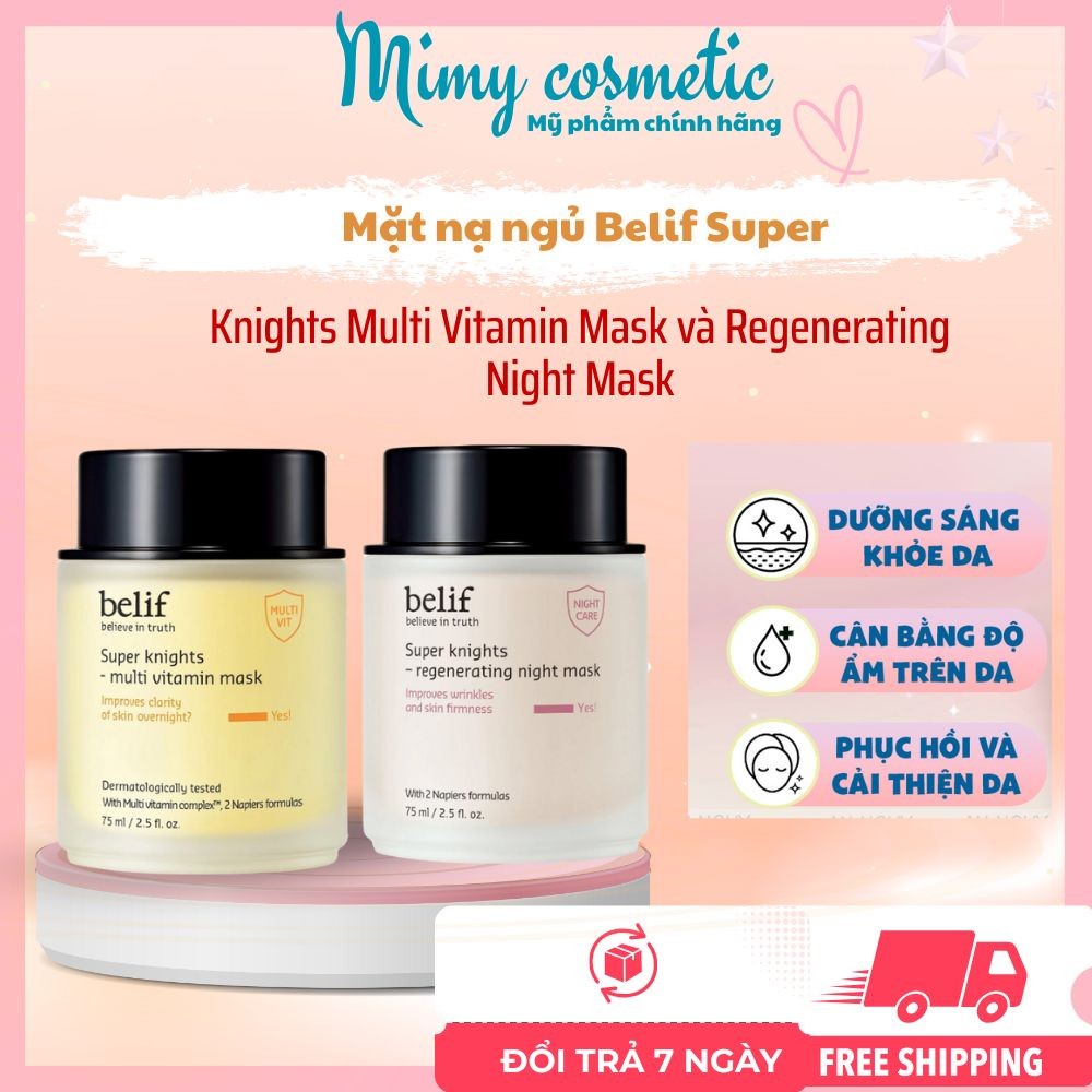 ( Hàng công ty)Mặt Nạ Ngủ Belif Super Knights Vitamin Mask & Regenerating Night Mask Chính Hãng