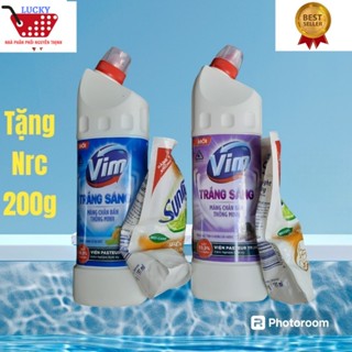 [Tặng nrc 200g] Nước tẩy bồn cầu, nhà tắm Vim Trắng sáng 880ml  Diệt khuẩn đến 99,9%