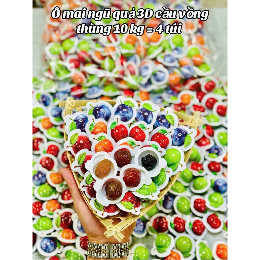 [THƠM NGON, ĐẬM VỊ] Ô mai ngũ quả mix vị 200G - Kẹo ô mai mix vị - Bánh kẹo Tết đồ ăn vặt