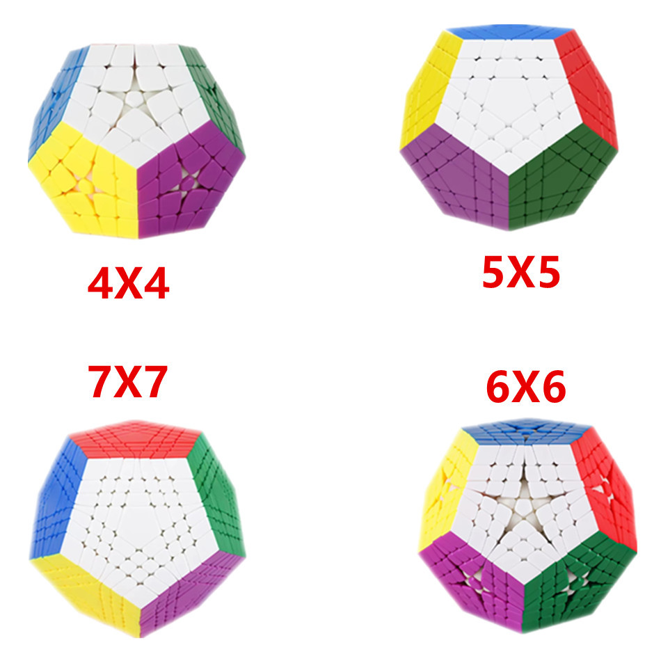 Shengshou 4x4 5x5 6x6 7x7 Megaminx Dodecahedron Magic Cube Stickerless Chuyên nghiệp Master Kilominx