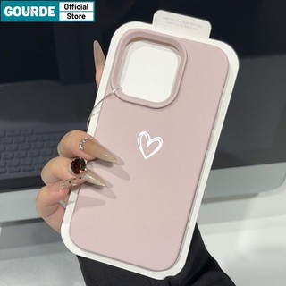 Ốp Lưng iPhone đơn giản Cao Cấp Dòng tình yêu Họa Tiết Da Cảm Giác Cá Tính Ốp Điện Thoại Da Nơ Không có dấu vân tay Vỏ bảo vệ mờ Silicon Mềm Iphone 16 15 14 12 13 11 Pro Max IP 7 8 Plus Iphon X XS XR-Gourde Case