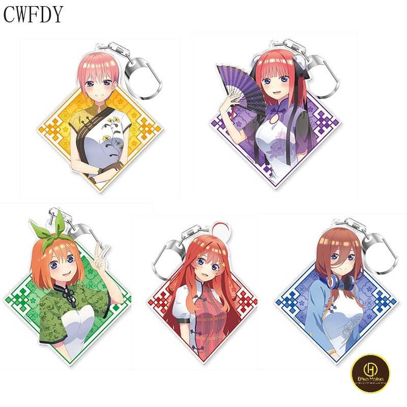 Móc khóa The Quintessential Quintuplets Nhân vật Nakano Ichika Nino Miku Yotsuba Itsuki Sisters Acrylic phụ kiện cute
