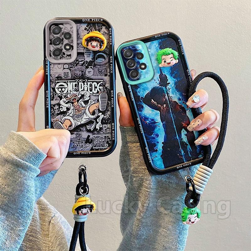 Dành Cho Samsung A52s 5G Ốp lưng Lập Thể 3D Sang Trọng Silicon Mềm TPU Chống Sốc Dây Tay Samsung Gal