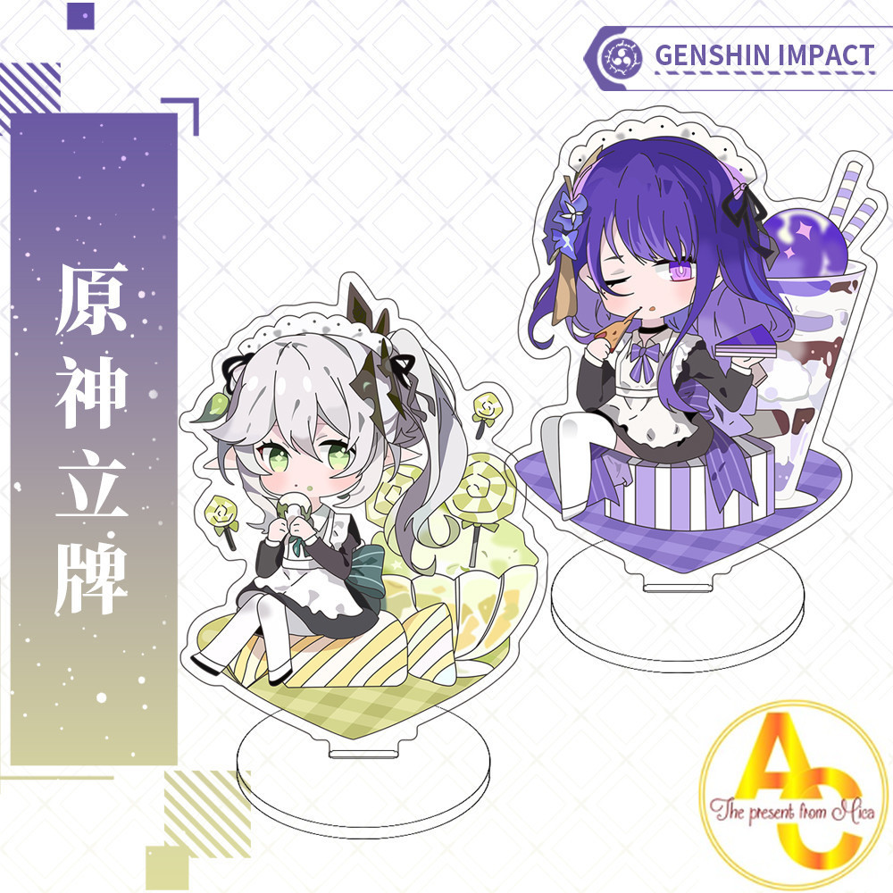 Móc Khoá, Mô Hình Standee Game Genshin Impact Raiden Shogun Nahida Eula Lynette
